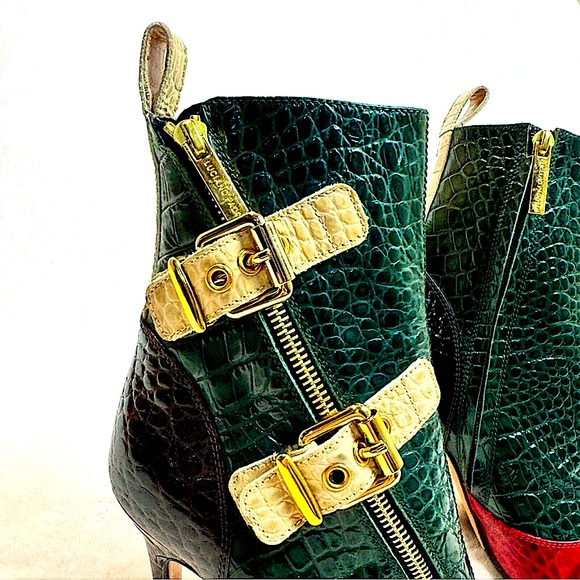 Luciano Padovan Italian Stylish Authentic Crocodile Skin Heeled Boots Size 36 - Picture 7 of 16